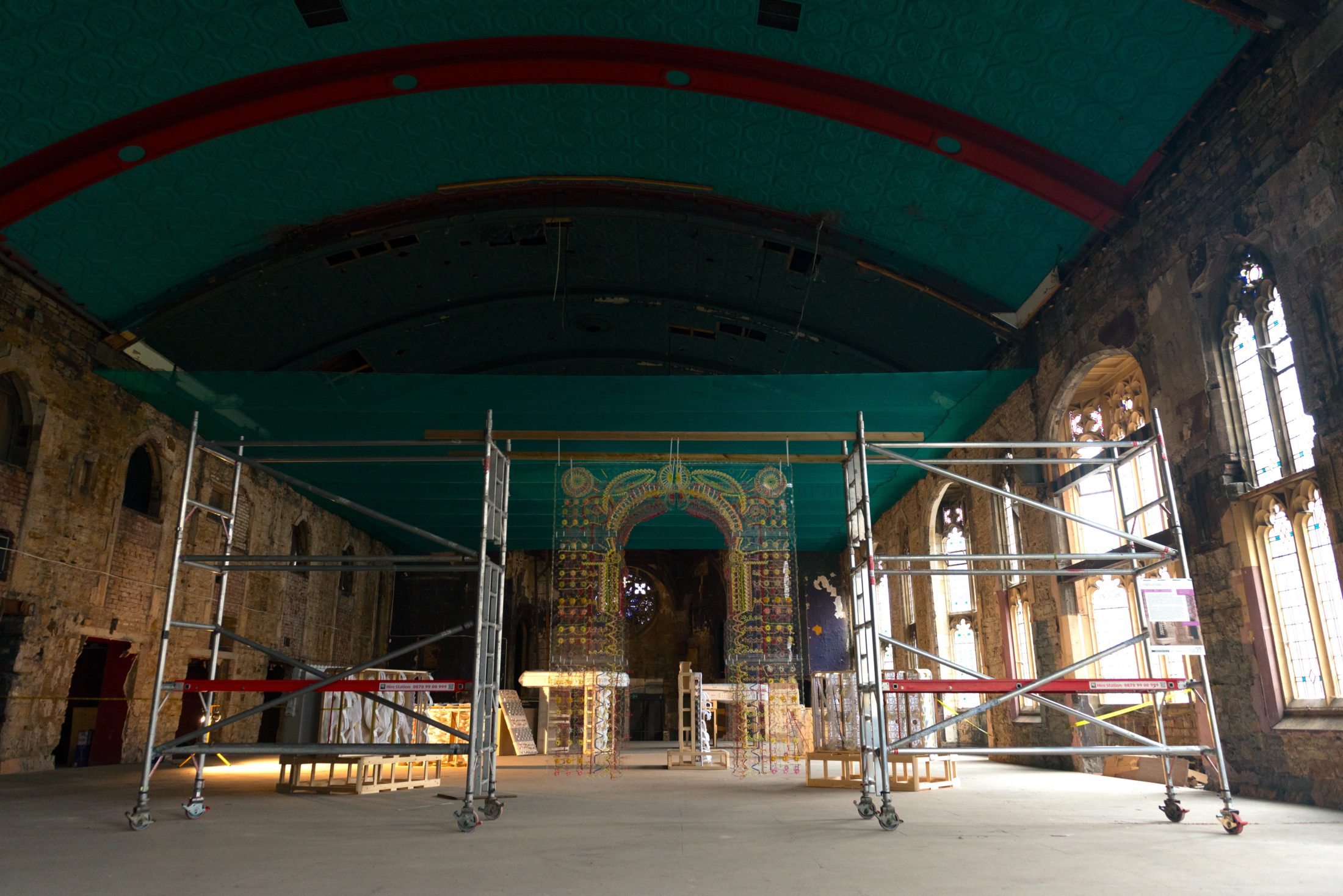 Bella May Leonard installation at Blackburn's Cotton Exchange during Fabrications