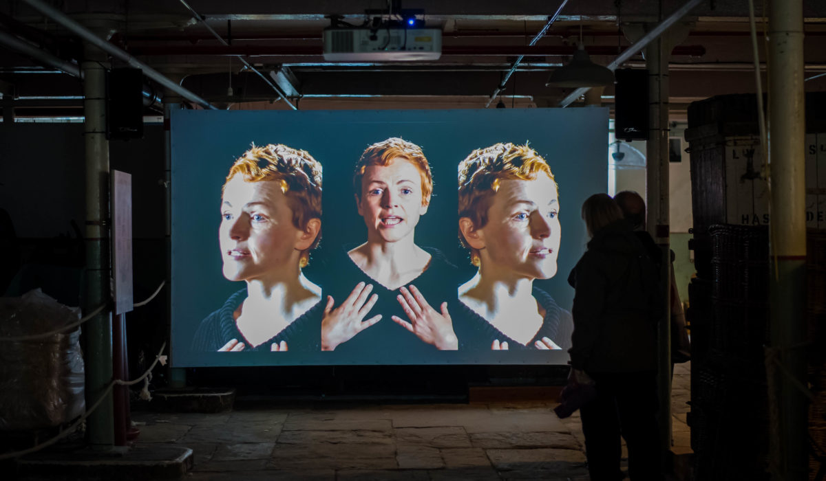 James Fox's Rights Riots and Routes installed in Helmshore Mill during BTB21