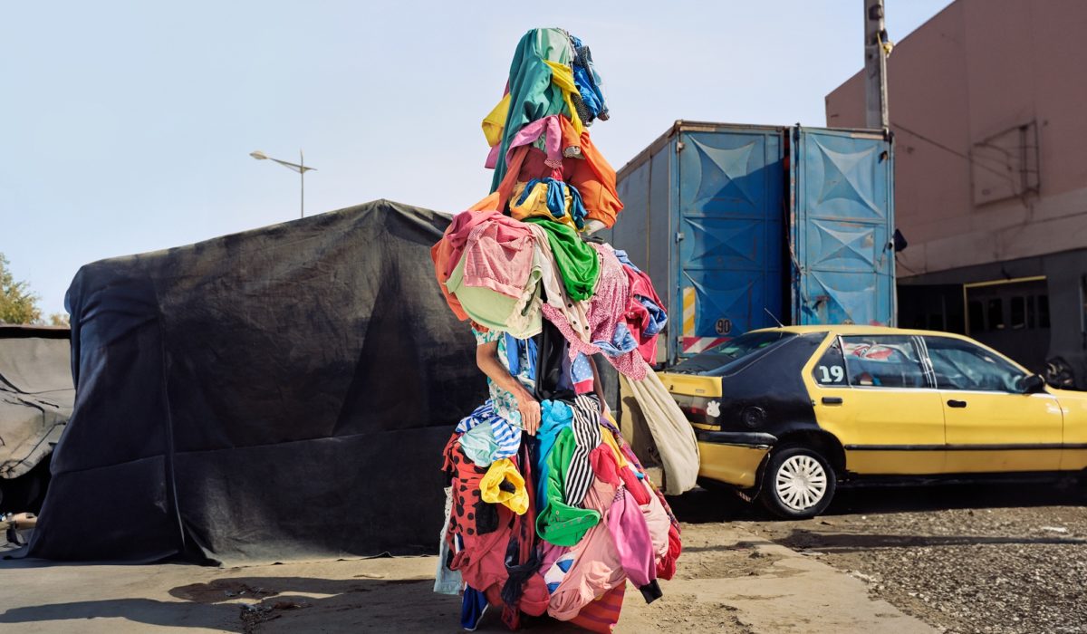Jeremy Hutchison in his Dead White Man costume in Dakar