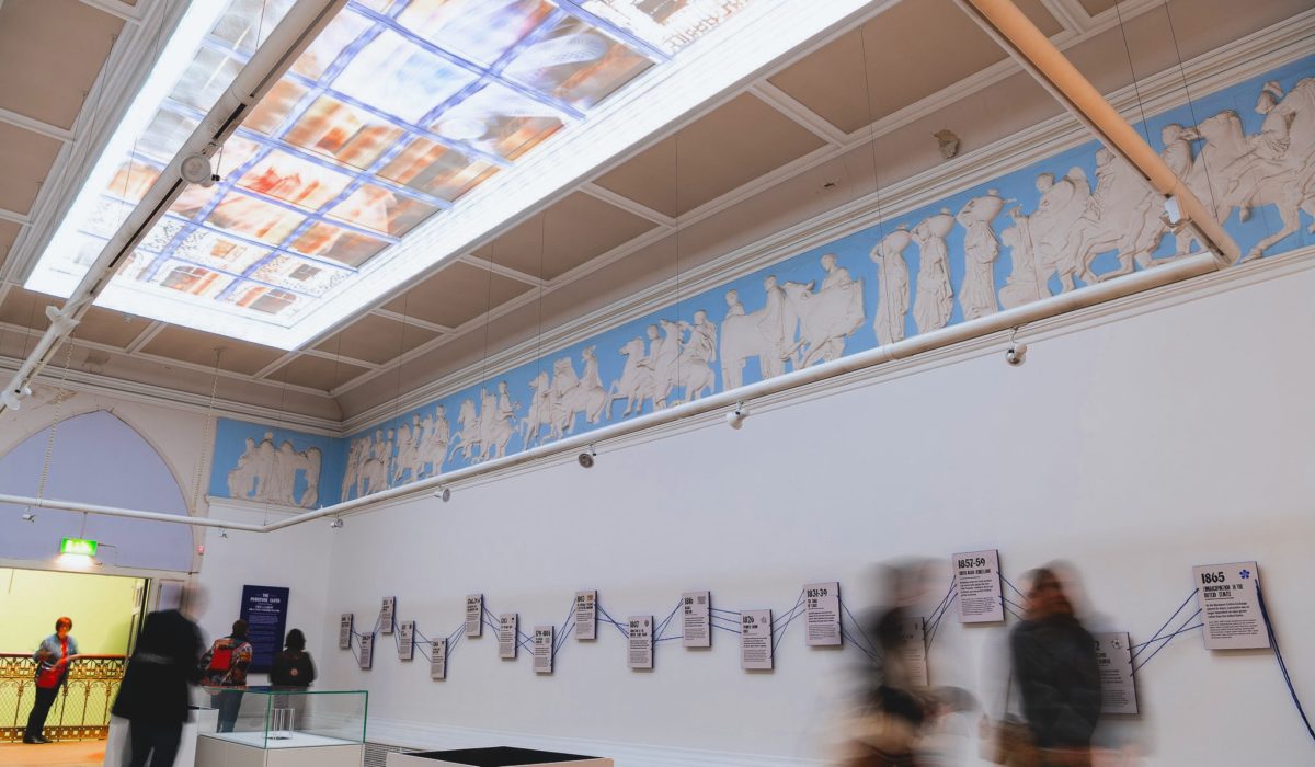 The Penistone Cloth exhibition installed at Blackburn Museum during BTB23