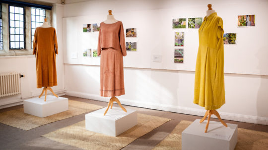 Life in Clothes installed in Haworth Art Gallery during BTB23