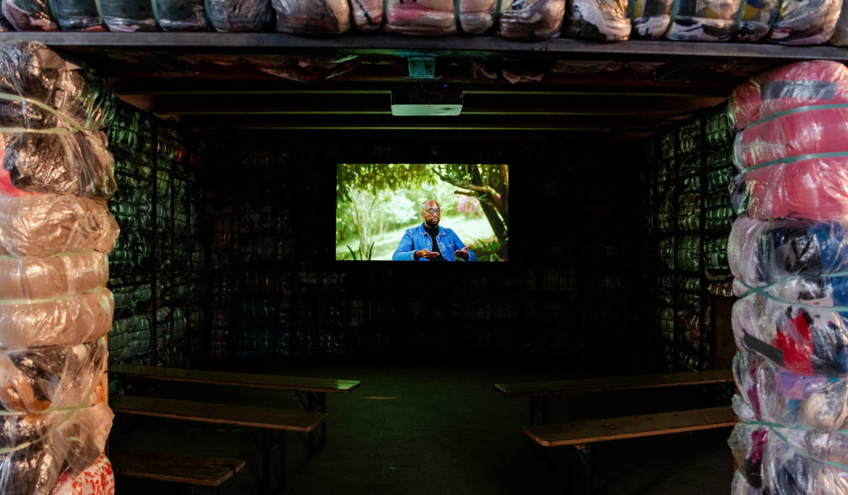 Return to Sender installed at The Exchange, Blackburn as part of BTB23