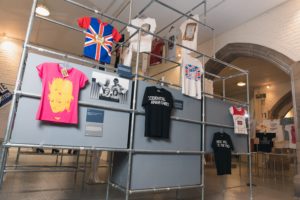 T-shirts exhibition at Blackburn Cathedral during BTB19